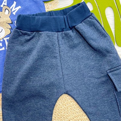 Conj. Blusa Manga Longa Go Team Tigers e Calça de Moletom - Azul Royal